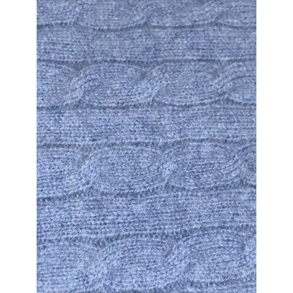 Charter Club Women’s Small 100% Cashmere Pullover Sweater Cable Knit Blue - Picture 16 of 16